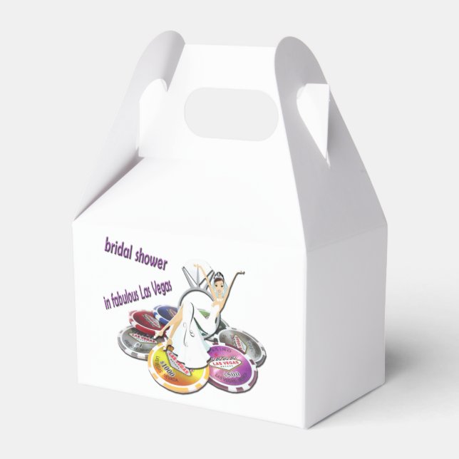 Las Vegas BRIDAL SHOWER Gable Favour Box (Front Side)
