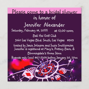 Las Vegas Bridal Shower Invitation