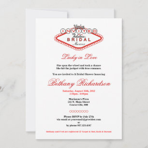 Las Vegas Bridal Shower Invitation