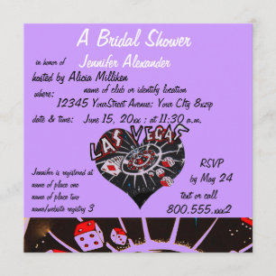 Las Vegas Bridal Shower Invitation
