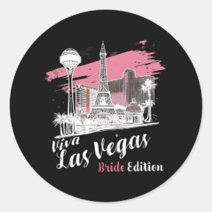 Las Vegas Bride Edition Las Vegas Celebration Classic Round Sticker