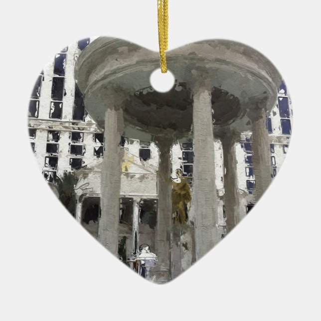 Las Vegas Caesars Palace Art Ceramic Tree Decoration (Front)