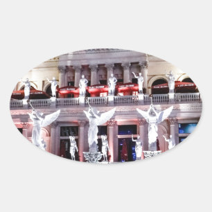 Las Vegas Caesars Palace Forum Architecture Nevada Oval Sticker