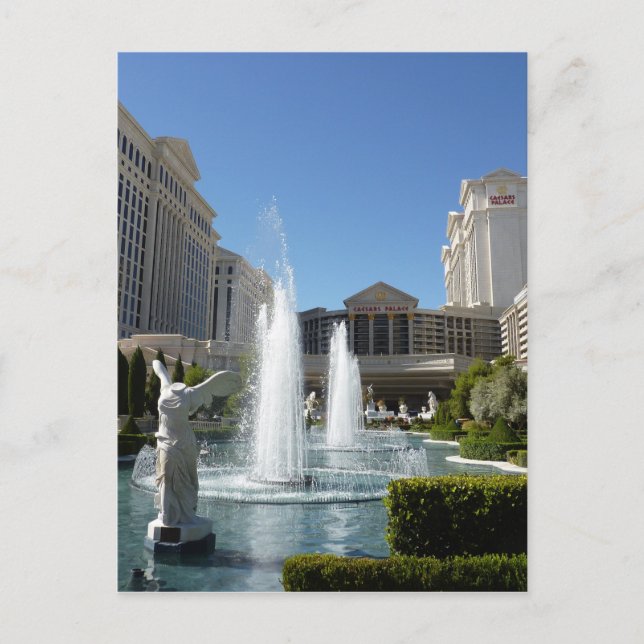 Las Vegas Caesars Palace Fountain Fountains Postcard (Front)