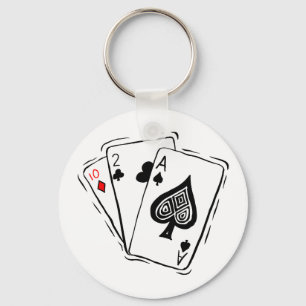 Las Vegas Card Deck Key Ring