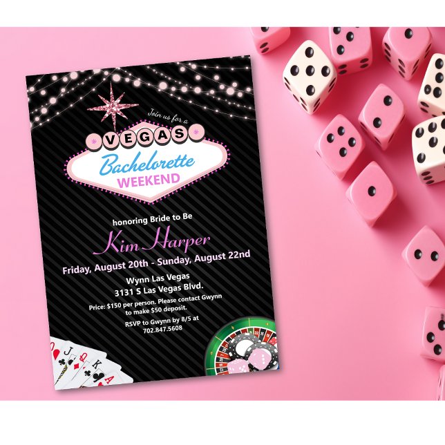 Las Vegas Casino Bachelorette Weekend Invitation (Creator Uploaded)