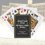 Las Vegas Casino Chips Black Gold White  Playing Cards<br><div class="desc">This set of playing cards will be a perfect favour for a casino themed wedding,  anniversary or vow renewal ceremony</div>