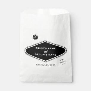 Las Vegas Casino Destination Wedding Black White Favour Bags
