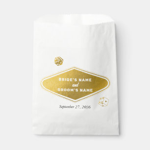 Las Vegas Casino Destination Wedding Gold Favour Bags