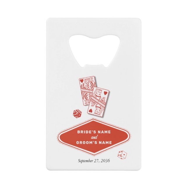 Las Vegas Casino Destination Wedding Red White (Front)