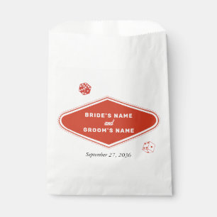 Las Vegas Casino Destination Wedding Red White Favour Bags