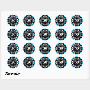 Las Vegas casino gambling themepoker chip stickers