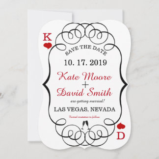 Las Vegas Casino Modern Chic Photo SAVE THE DATE