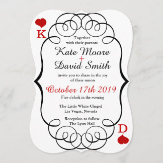 Las Vegas Casino Modern Chic Photo Wedding Invite