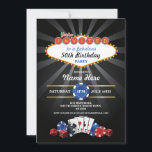 Las Vegas Casino Night Birthday Invite Party<br><div class="desc">Casino Night Party Design. Perfect for any age birthday. Simply change the text to suit your party. Back print included.</div>