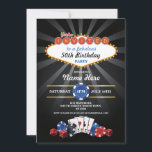 Las Vegas Casino Night Birthday Invite Party<br><div class="desc">Casino Night Party Design. Perfect for any age birthday. Simply change the text to suit your party. Back print included.</div>