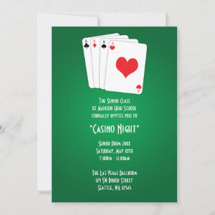 Las Vegas Casino Night Prom Formal Invitation