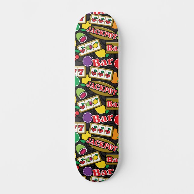 Las Vegas Casino Pattern Skateboard (Front)