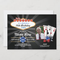 Las Vegas Casino Photo Birthday Invite Party