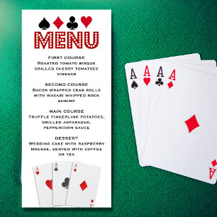 Las Vegas Casino Poker Wedding  Menu