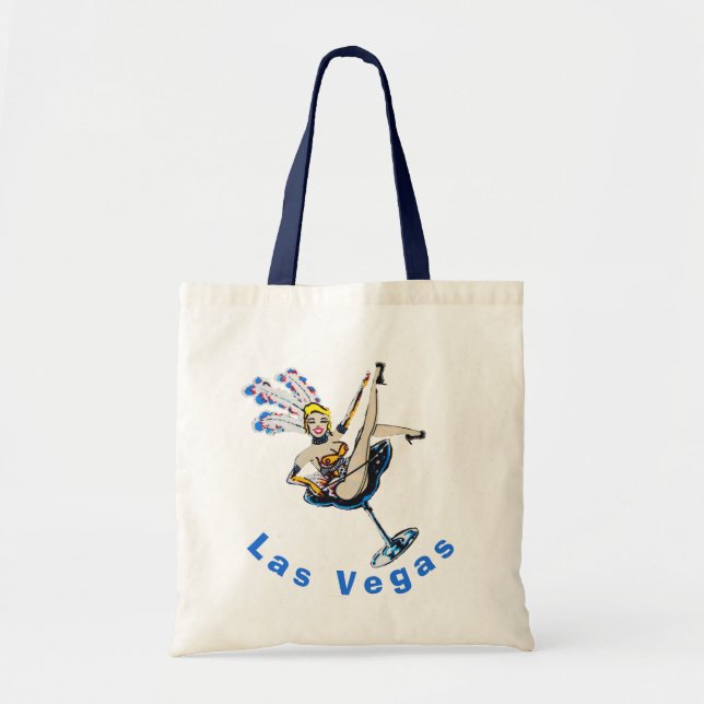 Las Vegas Casino Showgirl Souvenir Tote Bag (Front)