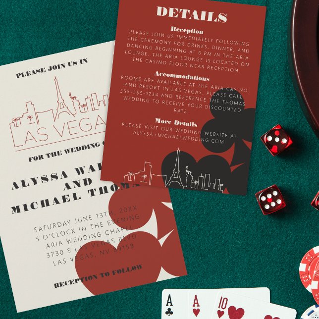 Las Vegas Casino Skyline Wedding Details Card (Creator Uploaded)