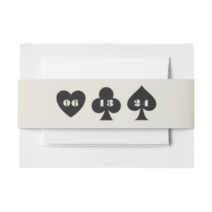 Las Vegas Casino Skyline Wedding Invitation Belly Band