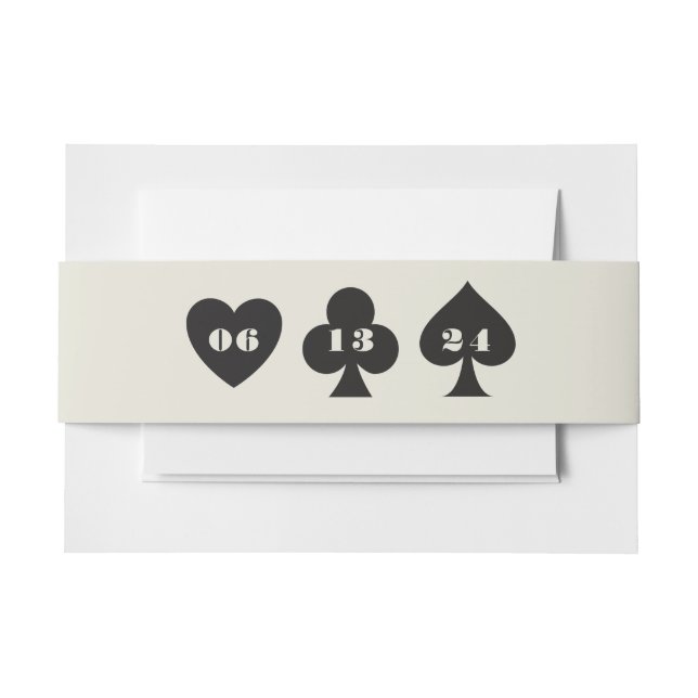 Las Vegas Casino Skyline Wedding Invitation Belly Band (Front Example)