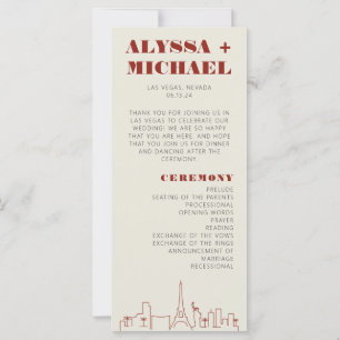 Las Vegas Casino Skyline Wedding Program