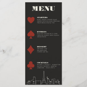 Las Vegas Casino Skyline Wedding Reception Menu