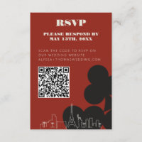 Las Vegas Casino Skyline Wedding RSVP QR Code