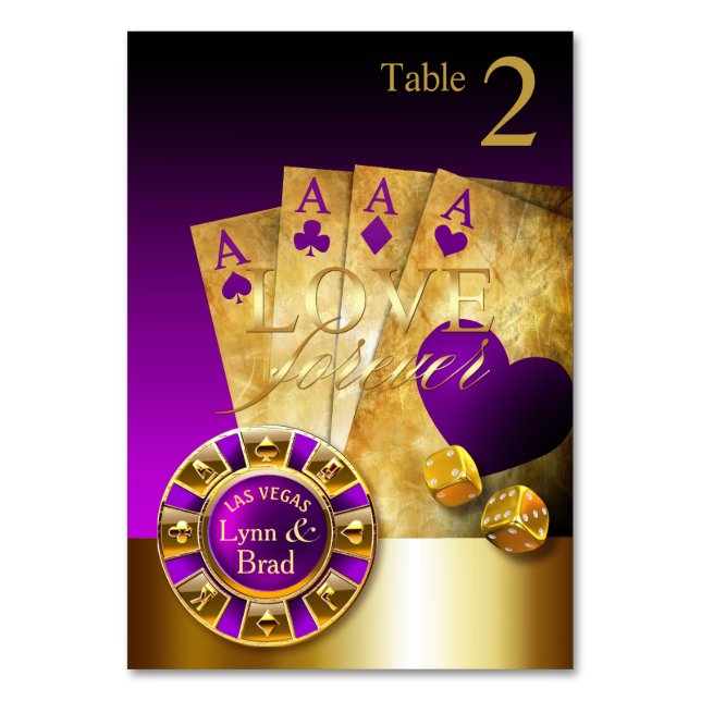 Las Vegas Casino Table Card ASK FOR NAMES IN CHIPS (Back)