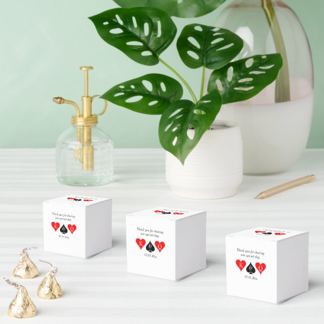 Las Vegas casino theme hearts and spades wedding Favour Box (Multiple)