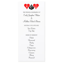 Las Vegas casino theme wedding ceremony program
