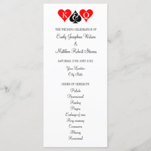 Las Vegas casino theme wedding ceremony program Programme