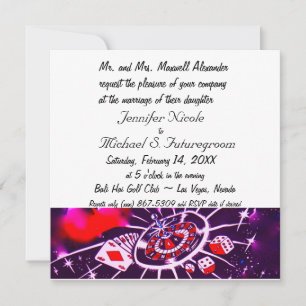 Las Vegas Casino Theme Wedding Invitation