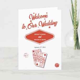 Las Vegas Casino Wedding Order of Service Programme