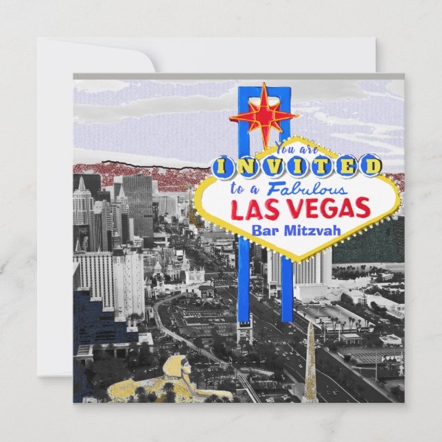 Las Vegas Celebration Invitation personalised sign (Front)