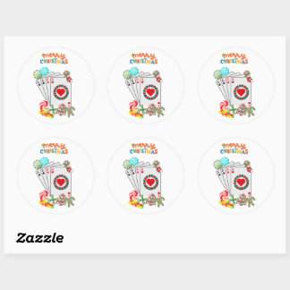 Las Vegas Christmas Poker Party Stickers