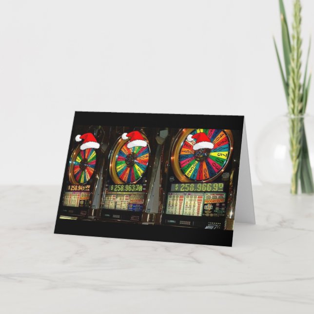 Las Vegas Christmas Slots Holiday Card (Front)
