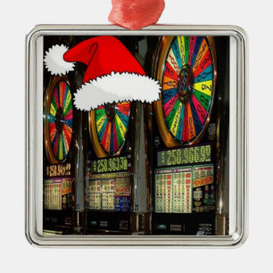 Las Vegas Christmas Slots Metal Tree Decoration