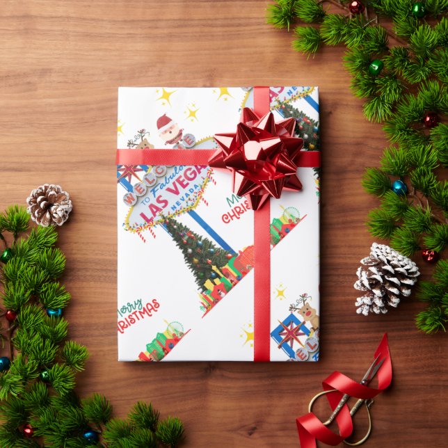 Las Vegas Christmas Wrapping Paper  (Holiday Gift)