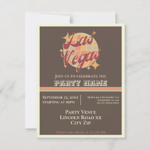 Las Vegas City Nevada USA themed party invite