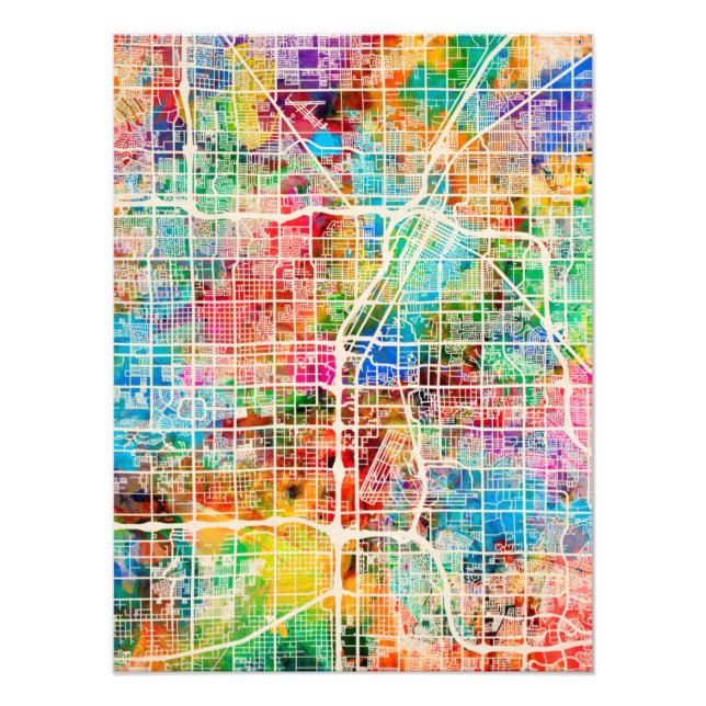 Las Vegas City Street Map Photo Print (Front)