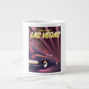 Las Vegas Classic car travel poster Large Coffee Mug