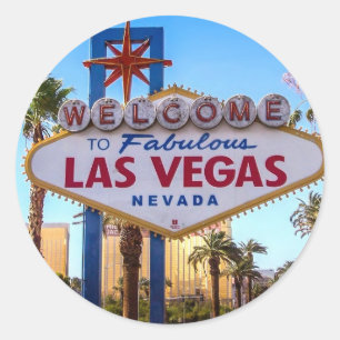 Las Vegas Classic Round Sticker