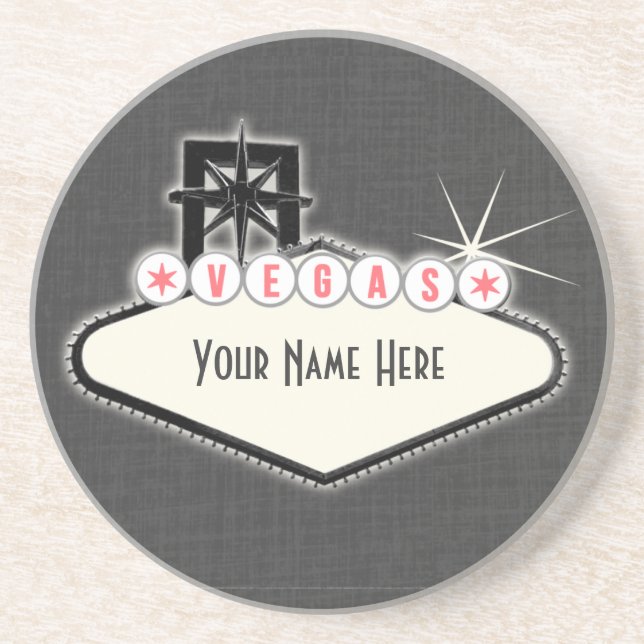 Las Vegas Coaster - Customise your name (Front)