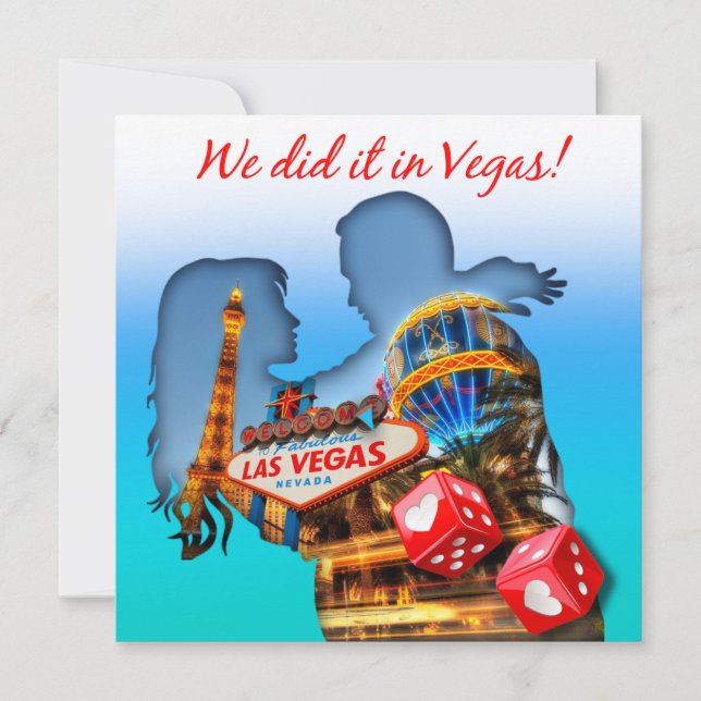 Las Vegas Couple Wedding Reception Invitation (Front)