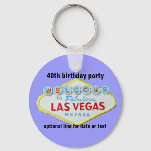 Las Vegas Custom Birthday Party 40th Key Ring