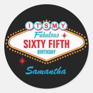 Las Vegas Custom Classic Round Sticker